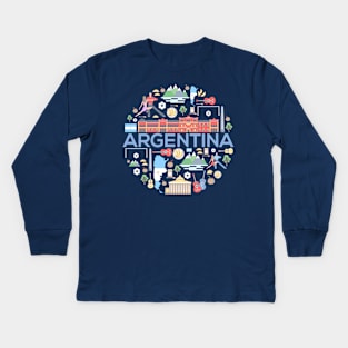 Argentina concept Kids Long Sleeve T-Shirt